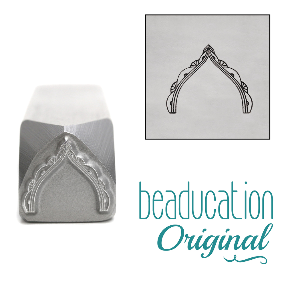 Metal Stamping Tools Art Nouveau Arch Metal Design Stamp, 11mm - Beaducation Original